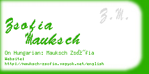 zsofia mauksch business card